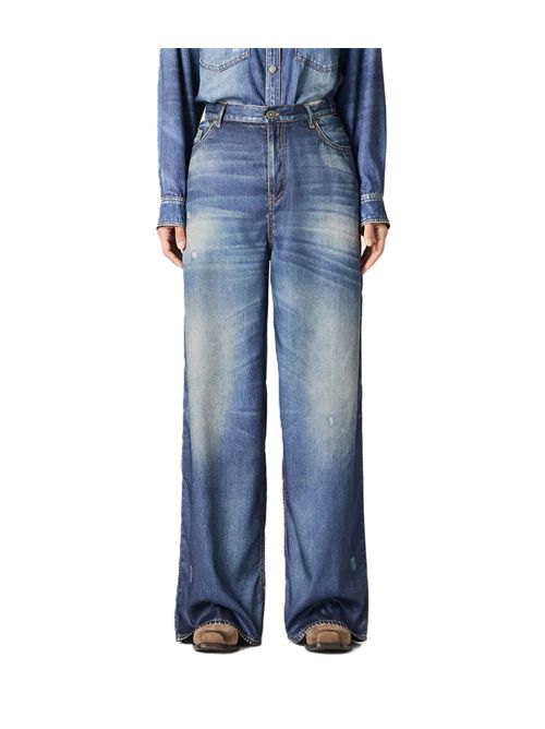 Golden Goose boyfriend melody pant archive denim print Golden Goose | GWP02528P00240650100